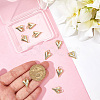 10Pcs Brass Heart Charms KK-BBC0021-64-3