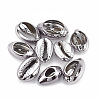 Electroplated Natural Cowrie Shell Beads X-SSHEL-S258-06A-1