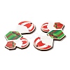 Single Face Christmas Printed Wood Big Pendants WOOD-D025-14-3