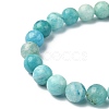 Natural Hemimorphite Round Beaded Stretch Bracelets BJEW-TA00280-3