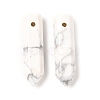 Natural Howlite Pointed Pendants G-D460-01G-2