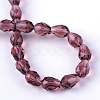 Transparent Glass Bead Strands GLAA-R024-6x8mm-07-3