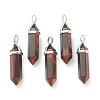 Dyed & Heated Natural Red Tiger Eye Pointed Pendants G-M378-01P-A20-1