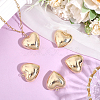 5Pcs Heart Brass Pendants KK-BBC0025-58B-4