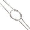 304 Stainless Steel Snake Chain Bracelets for Women BJEW-JB13359-3