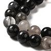 Natural Black Rutilated Quartz Beads Strands G-R446-6mm-37-01-4