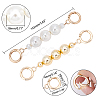 2 Styles ABS Plastic Imitation Pearl Beads & Iron Curb Link Bag Chain Straps FIND-CA0002-65-3