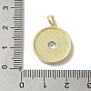 Brass Micro Pave Clear Cubic Zirconia Pendants KK-I708-02B-G-3