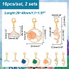 Ocean Theme Mermaid/Shell Pendant Stitch Markers HJEW-AB00417-2