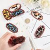 Olycraft DIY Leopard Print Pattern Rectangle Dangle Earring Making Kit DIY-OC0009-49-3