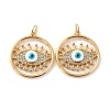 Brass Micro Pave Cubic Zirconia Pendants ZIRC-P092-028G-03-RS-2