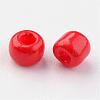8/0 3mm Baking Paint Glass Seed Beads Loose Spacer Beads X-SEED-S002-K20-2