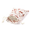 Christmas Theme Cotton Fabric Cloth Bag ABAG-H104-B17-4