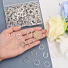 120Pcs 6 Styles Tibetan Style Alloy Linking Rings FIND-CA0007-42-3