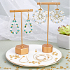 DIY Brass Teardrop & Ring Dangle Earring Making Kit KK-SP0002-10A-4