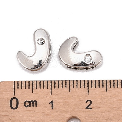 Letter Slider Beads for Watch Band Bracelet Making X-ALRI-O012-J-NR-1