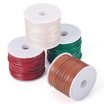 40M 4 Colors PU Leather Thread Cord AJEW-TA0002-29B-1