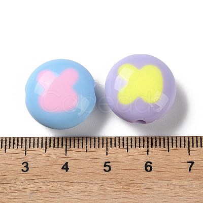 Two Tone Opaque Acrylic Beads SACR-I005-10A-1