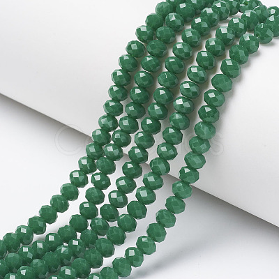 Opaque Solid Color Imitation Jade Glass Beads Strands EGLA-A044-P8mm-D09-1