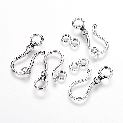 Tibetan Style S Hook Clasps LS-LF5091Y-1