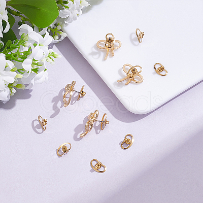 10Pcs Brass Ear Nuts KK-UN0004-78G-1