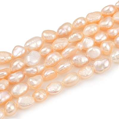 Natural Cultured Freshwater Pearl Beads Strands PEAR-P064-20G-03D-1