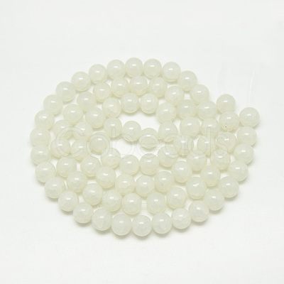 Baking Paint Crackle Glass Beads Strands X-DGLA-Q023-8mm-YS1-1