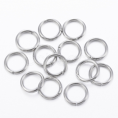 Tarnish Resistant 304 Stainless Steel Open Jump Rings X-STAS-H555-10P-1