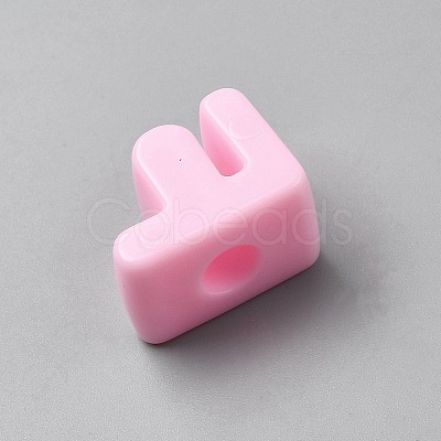 Acrylic European Beads OACR-WH0050-09F-1