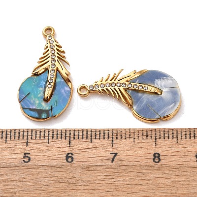 Dyed Nautal Shell Pendants SH-K002-02G-1