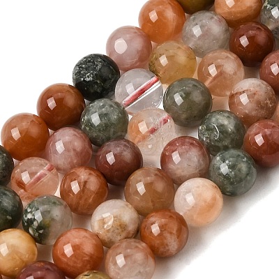 Natural Colorful Rabbit Fur Rutilated Quartz Beads Strands GG-CBA4808-I01-8mm-1