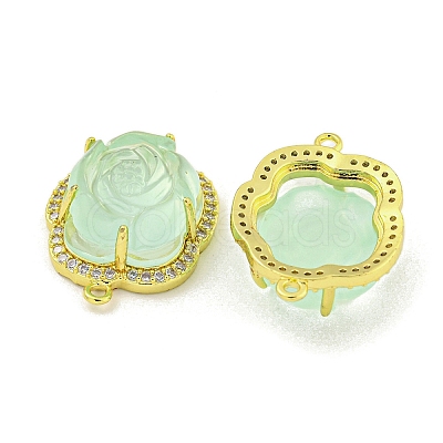 Rack Plating Brass Micro Pave Cubic Zirconia Link KK-M291-25B-1