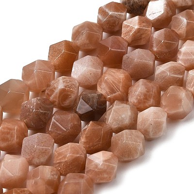 Natural Peach Moonstone Beads Strands G-Z119-A18-03-1