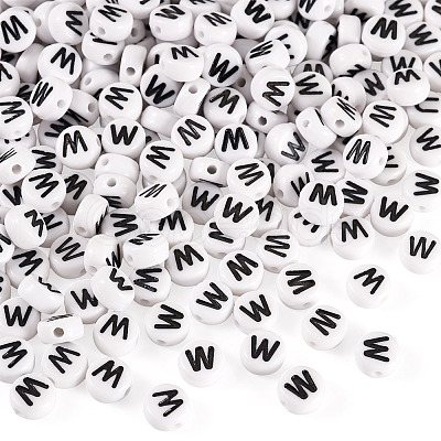 500Pcs Acrylic Beads SACR-TA0001-55W-1