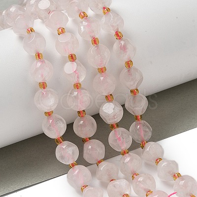 Natural Rose Quartz Beads Strands G-K387-A08-02-1