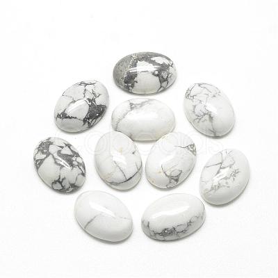Natural Howlite Cabochons G-R415-14x10-29-1