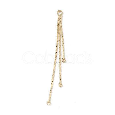 Brass Boston Link Chains Tassel Big Pendants KK-P227-04G-1