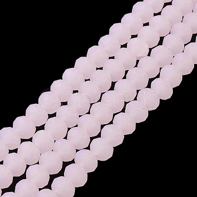 Imitation Jade Solid Color Glass Beads Strands EGLA-A034-J3mm-MD02-1
