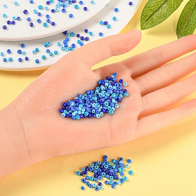 1900Pcs 5 Colors Baking Paint Glass Seed Beads SEED-YW0001-76C-1