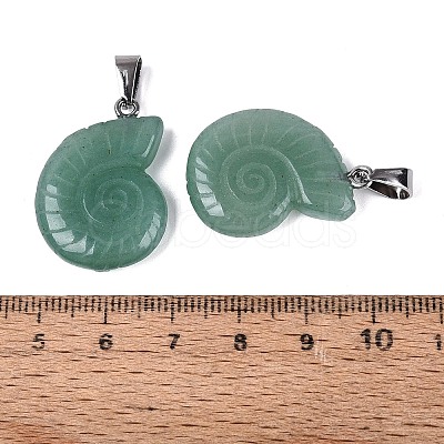 Natural Green Aventurine Pendants G-Q601-45D-1