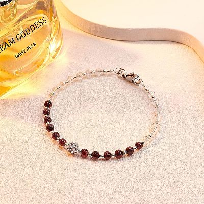 Natural Garnet Beads Strands G-OC0001-25-4mm-1