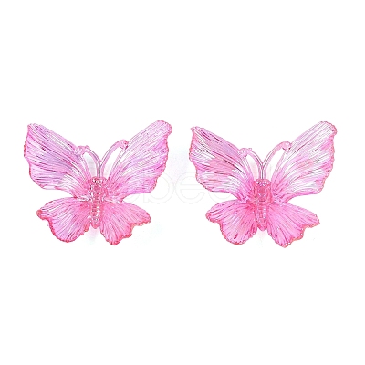 Transparent Plastic Pendants KY-N025-44G-1