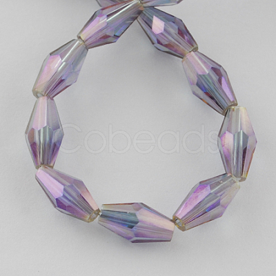Electroplate Glass Beads Strands EGLA-R021-8x4mm-02-1