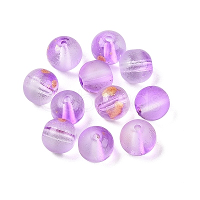Frosted Baking Paint Glass Beads LS-DGLA-N005-8mm-06-1