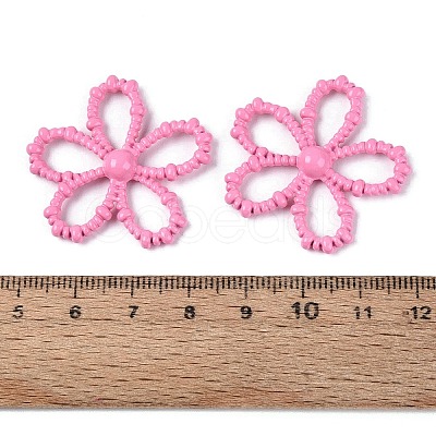 Spray Painted Alloy Flower Multi-Strand Links PALLOY-Q464-01G-1
