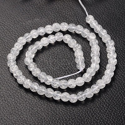 Synthetic Crackle Quartz Beads Strands GBA092-6MM-1