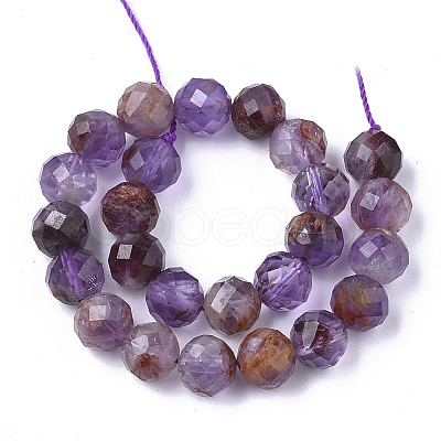 Natural Rutilated Quartz Beads Strands X-G-S345-6mm-011-1