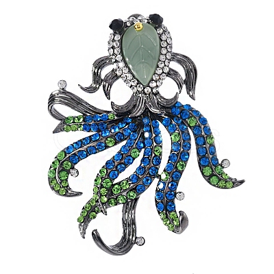 Goldfish Alloy Rhinestone Brooches PW-WG29E88-01-1