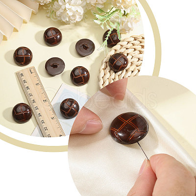 1-Hole Plastic Buttons BUTT-CA0001-34A-1