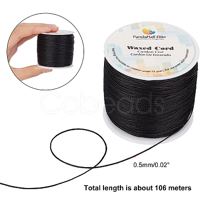 Round Waxed Polyester Cords YC-PH0002-04B-0.5mm-1